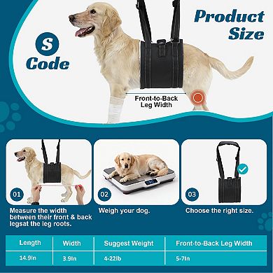 Dog Sling Adjustable Dog Lift Harness for Rear Leg