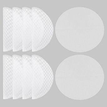10 pc 7.5 Inch Non-Stick Silicone Steamer Liners Mesh Mat, Reusable Round Steamer Mesh Pad Mat