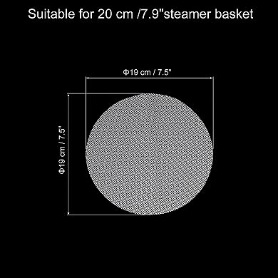 10 Pcs 7.5 Inch Non-Stick Silicone Steamer Liners Mesh Mat, Reusable Round Steamer Mesh Pad Mat