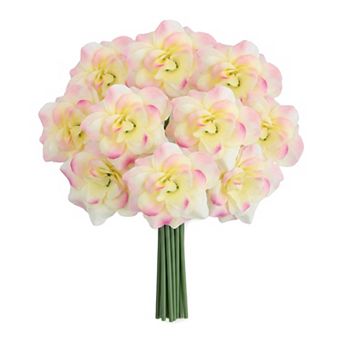 Artificial Roses Silk Rose Flower with Detachable Head Faux Small Rose Bouquets for DIY Crafts 5.9"H