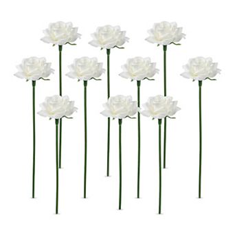 Artificial Roses Silk Rose Flower with Detachable Head Faux Small Rose Bouquets for DIY Crafts 5.9"H