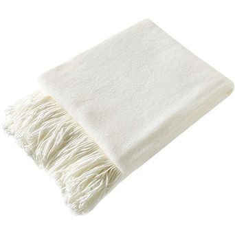 Knitted Throw Blanket Soft Cozy Decorative Fringe Tassel Sofa Bed Blanket