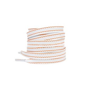 Women's White Shoelaces Colorful Wave Pattern Strings for Sneakers 55.1"