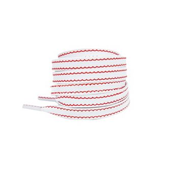 Women's White Shoelaces Colorful Wave Pattern Strings for Sneakers 55.1"