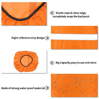 Reflective Backpack Rain Cover for Outdoor Hiking Riding 1Pc for Length 7.87"-9.06"