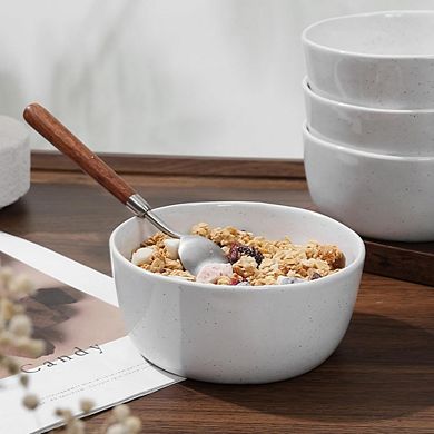Ceramic Soup & Cereal Bowls Set of 4 Microwave & Dishwasher Safe