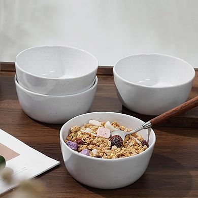 Ceramic Soup & Cereal Bowls Set of 4 Microwave & Dishwasher Safe