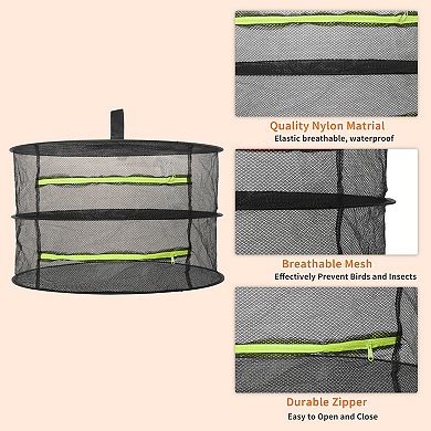 Mesh Hanging Herb Drying Rack Foldable for Bud Vegetable Plant and Flower 1Pc
