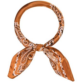 Women's Paisley Satin Square Scarf, 35" Large Silk Like Hair Scarf Head Sleeping Wrap Bandanas