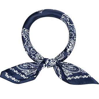 Women's Paisley Satin Square Scarf, 35" Large Silk Like Hair Scarf Head Sleeping Wrap Bandanas