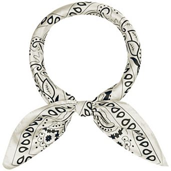 Women's Paisley Satin Square Scarf, 35" Large Silk Like Hair Scarf Head Sleeping Wrap Bandanas