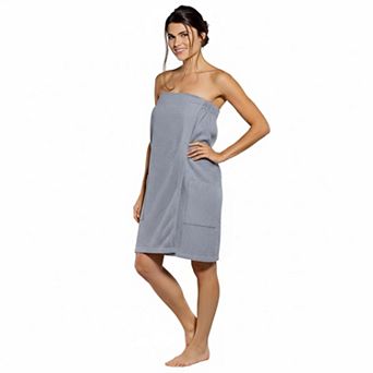 Lightweight Waffle Bath Wrap for Women Spa Absorbent Adjustable Fit