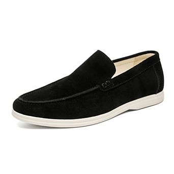 Men's Suede Slip-On Loafers Comfortable Casual Dress Shoes