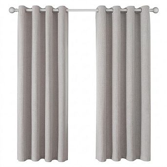 Linen Blackout Curtains, Thermal Insulated Grommet Room Darkening Panels