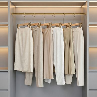 2 Pack Wood Non-Slip Hangers, Durable 360-degree Space Saving Clothes Hangers 12.6x5.9Inch