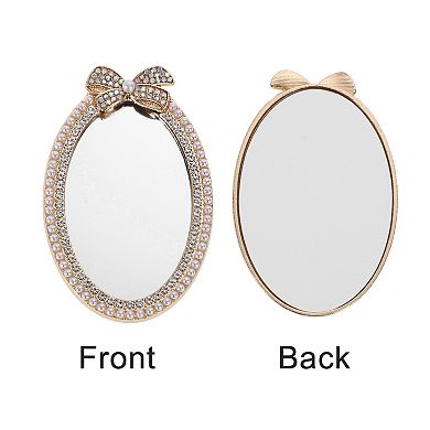 Faux Pearl Bow Mirror Phone Case Decoration 1 Pc