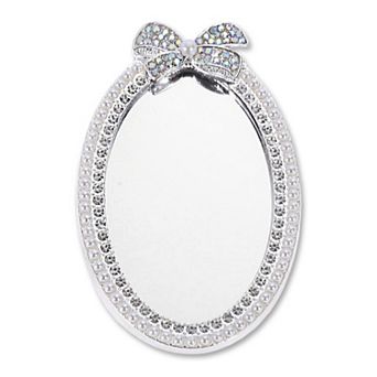 Faux Pearl Bow Mirror Phone Case Decoration 1 pc