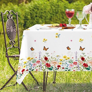 Spring Floral Tablecloths, disposable plastic covers, waterproof 3 pack