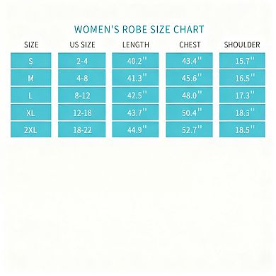 Womens Cotton Robe Soft Kimono Spa Knit Long Bathrobe Lightweight Loungewear Pockets Ties