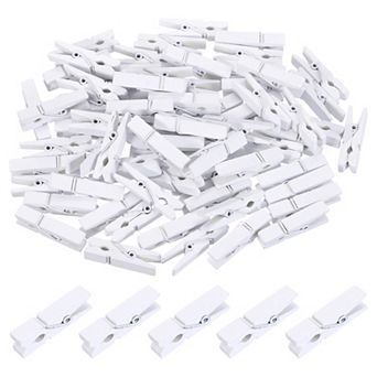 100 pc Wooden Clothespins, Rust Resistant Wooden Clips for Laundry