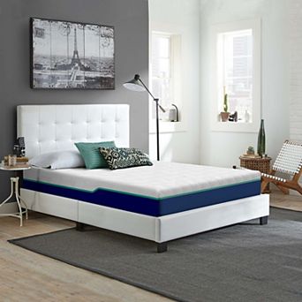 Nautica 10" Hybrid Mattress Quilted Foam Cover: High Density Latex Foam Layer- Bonnell Coil Springs