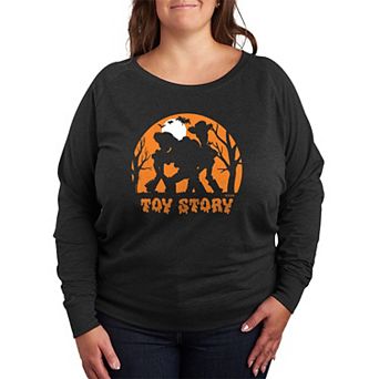 Plus Size Disney / Pixar's Toy Story Halloween Silhouette French Terry Long Sleeve Tee