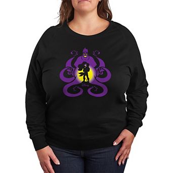 Plus Size Disney's Ursula Silhouette French Terry Long Sleeve Tee