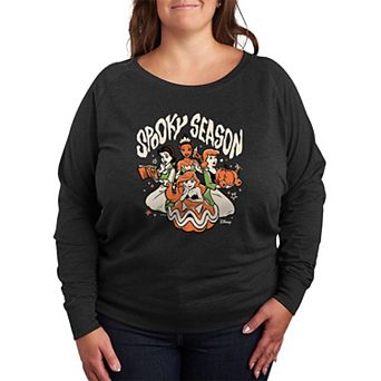 Plus Size Disney Princess Spooky Season French Terry Long Sleeve Tee