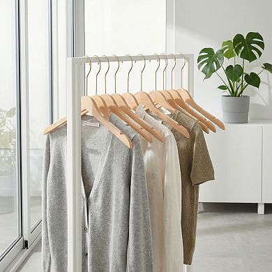2 Pack Wood Non-Slip Hangers, Durable 360-degree Space Saving Clothes Hangers