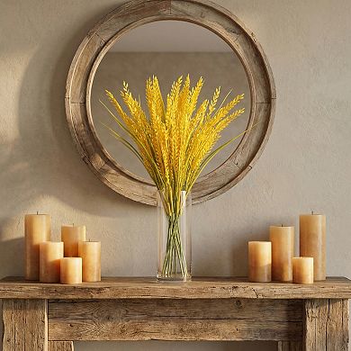 5 Pcs Artificial Wheat Stems 15.7" Realistic Faux Wheat Ears Stems Plastic Grain Plants for Decor