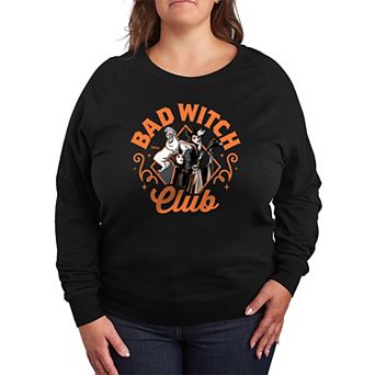 Plus Size Disney Villains Bad Witch Club French Terry Long Sleeve Tee