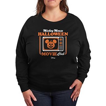 Plus Size Disney's Mickey Mouse Halloween French Terry Long Sleeve Tee