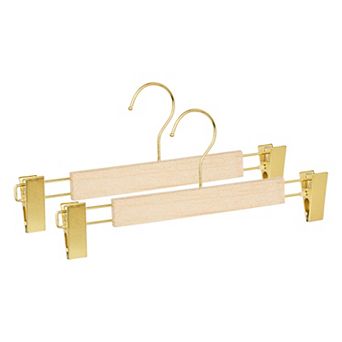 2 Pack Plastic Non-Slip Hangers Durable 360-degree Space Saving Clothes Hangers 12.6Inch