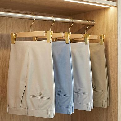 2 Pack Plastic Non-Slip Hangers Durable 360-degree Space Saving Clothes Hangers 12.6Inch