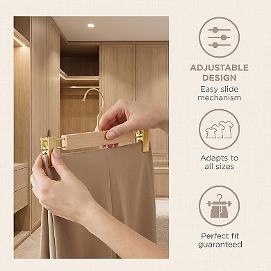 2 Pack Plastic Non-Slip Hangers Durable 360-degree Space Saving Clothes Hangers 12.6Inch