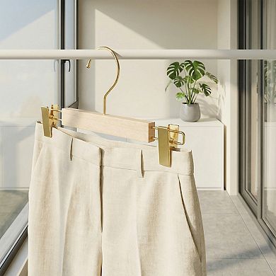 2 Pack Plastic Non-Slip Hangers Durable 360-degree Space Saving Clothes Hangers 12.6Inch