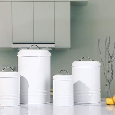 Airtight Farmhouse Kitchen Canister Set with Labels, Food Storage Jars