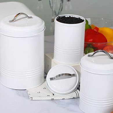 Airtight Farmhouse Kitchen Canister Set with Labels, Food Storage Jars