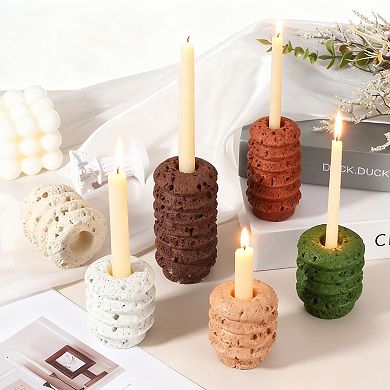 Cement Taper Candle Stand 2.6" Height