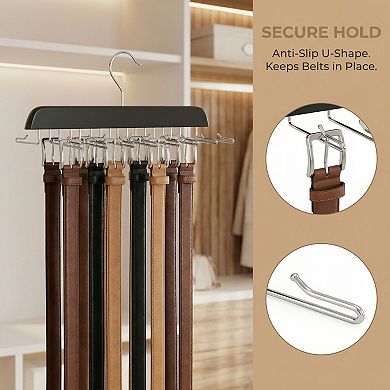 2 Pcs Hangers Wood Tank Top Hanger for Closet Organizer Space Saving Storage 11.02x5.31inch