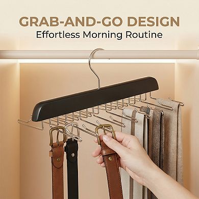 2 Pcs Hangers Wood Tank Top Hanger for Closet Organizer Space Saving Storage 11.02x5.31inch