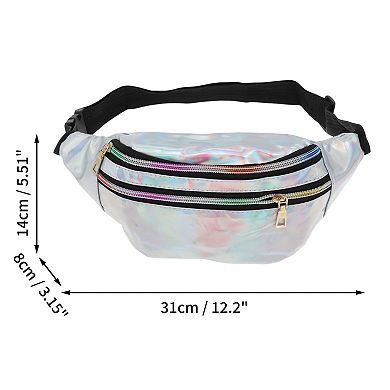 Stylish Reflective Holographic Sports Waist Bag 1 Pc