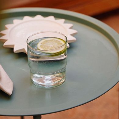 Moroccan Handcrafted Column Glass, Set of 2