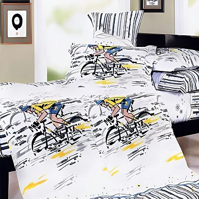 7 Pieces Cotton Bed Set Comforter Sheets Pillow Duvet Cover for Simple Bedroom Refresh