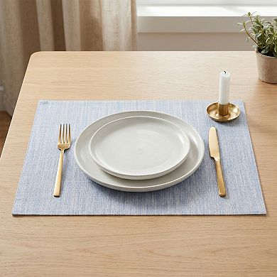 Rustic Placemats Set of 4 Cotton Linen Blend Placemats for Dining Table Decor Washable Table Mat