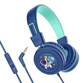 MEE audio KidJamz KJ55AUX 3.5mm Safe Listening Kid's Headphones with Headset & Color Graphics