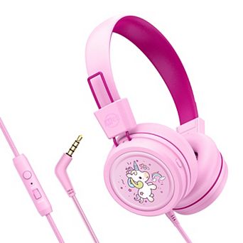 MEE audio KidJamz KJ55AUX 3.5mm Safe Listening Kid's Headphones with Headset & Color Graphics