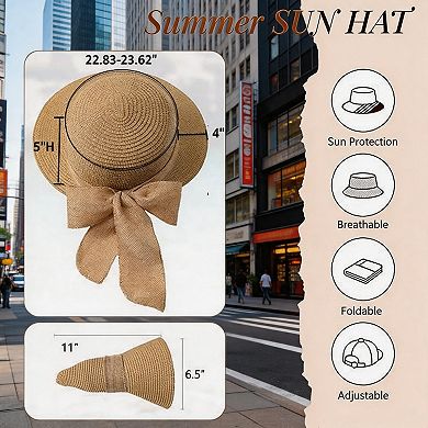 Kaelin Home Straw Beach Hat UV Sun Protection