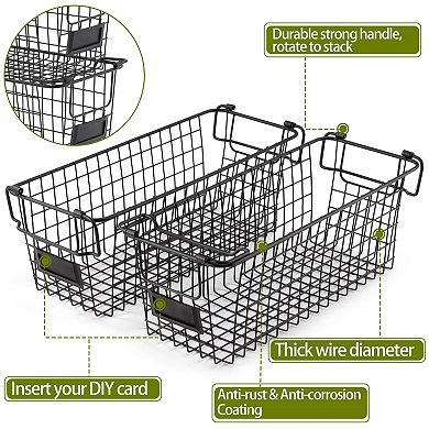 Splendid Frame 4 Set Stackable Wire Basket