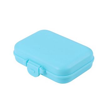 Portable 6 Grids Single Layer Fixed Type Pill Case for Travel 1 pc
